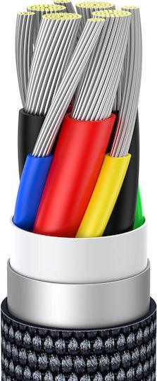 Baseus Crystal Shine Series USB 2.0 Cable USB-C male - USB-C 100W PD Μαύρο 2m CAJY000701