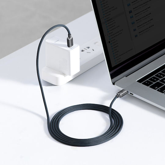 Baseus Crystal Shine Series USB 2.0 Cable USB-C male - USB-C 100W PD Μαύρο 2m CAJY000701
