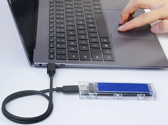 Orico Θήκη για Σκληρό Δίσκο M.2 SATA III NVME με σύνδεση USB 3.1 Type-C σε Μπλε χρώμα