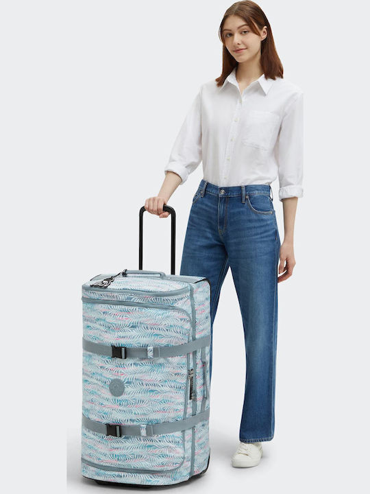 Kipling Valiză Mare De Călătorie Din Material Textil Palmtree Leaves Cu 4 Roți Înălțime 76 Cm