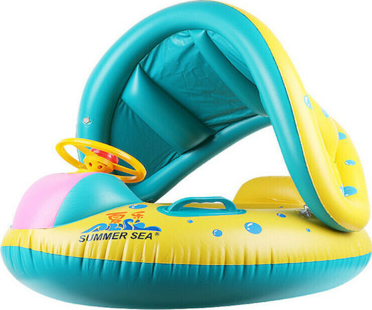 Swimming Aid Swimtrainer 73cm with Sunshade Yellow