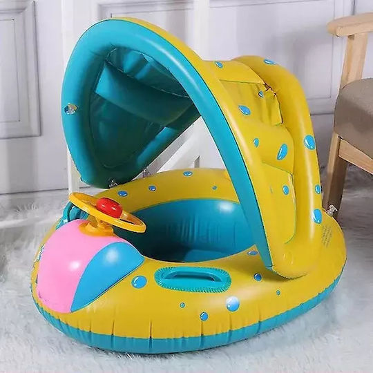 Swimming Aid Swimtrainer 73cm with Sunshade Yellow
