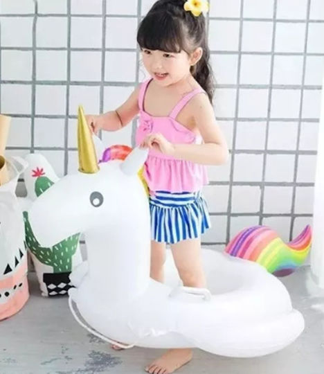 Kids Swim Trainers with Length 75cm White Inflatable Unicorn