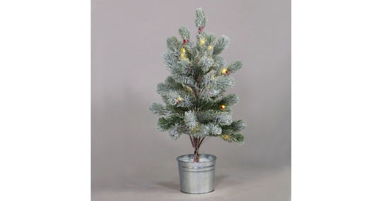 Christmas Decorative Illuminated Cherry Plastic Tree 55cm IP20 Battery Green