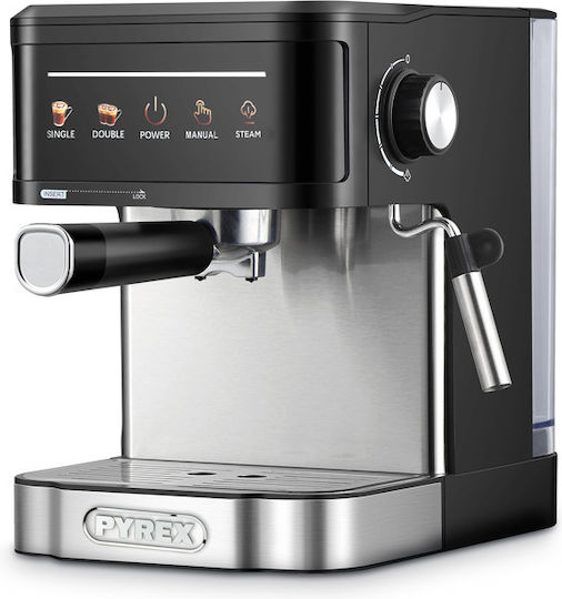 Pyrex Μηχανή Espresso 850W Πίεσης 20bar Καφέ SB-580