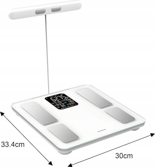 Klausberg Smart Ζυγαριά 180kg με Bluetooth Λευκή KB-7857
