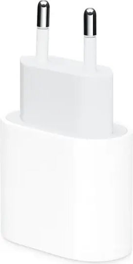 Apple Зарядно без кабел с USB-C порт 20W Бял (Power Adapter A2940)