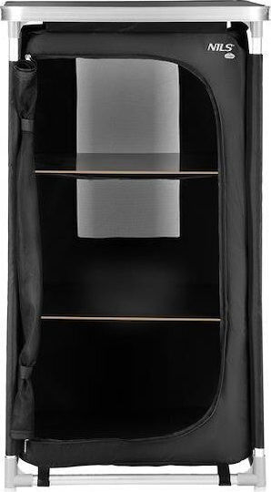 Nils Aluminum Wardrobe for Camping Folding Black