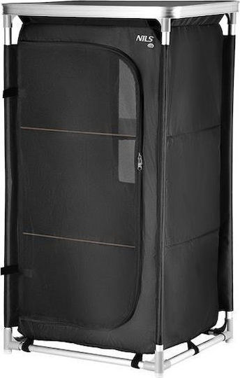 Nils Aluminum Wardrobe for Camping Folding Black