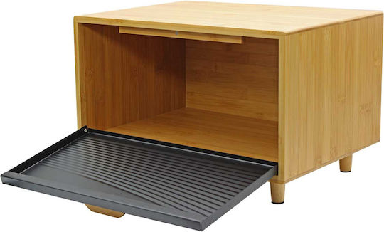 Brunbeste Brotkasten mit Deckel aus Bambus Beige 35.5x20x21.5cm