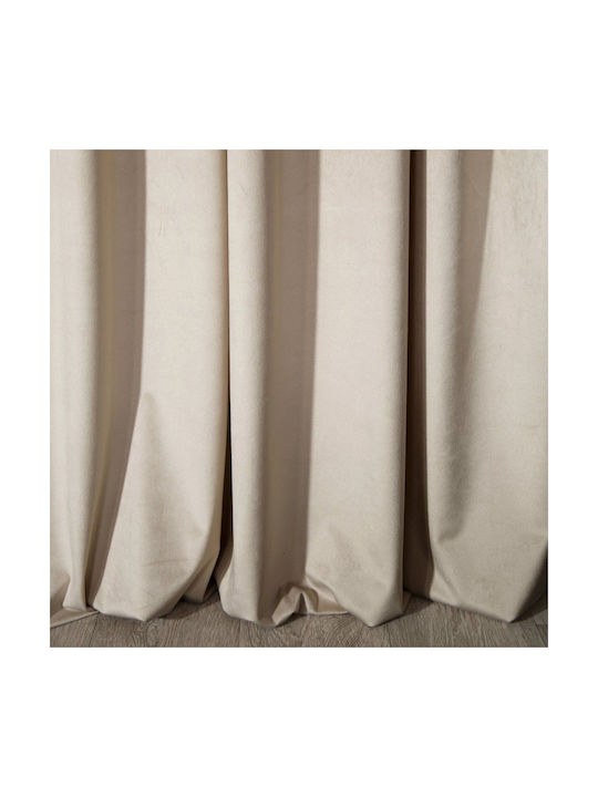 Eurofirany Κουρτίνα Συσκότισης με Τρέσα Melanie Μπεζ 140x270εκ.