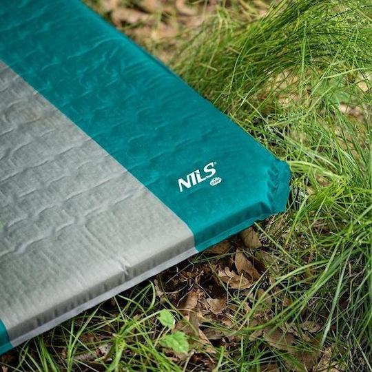Nils Auto-umflare Single Substrat Camping 64x64cm Grosime 5cm în culoarea Turquoise