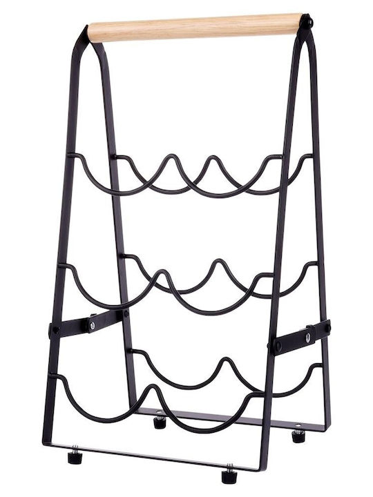 Vilde Free Standing Wooden Wine Cabinet Black 21x38x38cm
