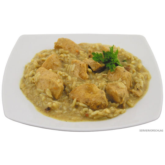 MFH Chicken with Curry and Rice Ready Meal with Meat Rice 496kcal 400gr 10 Years