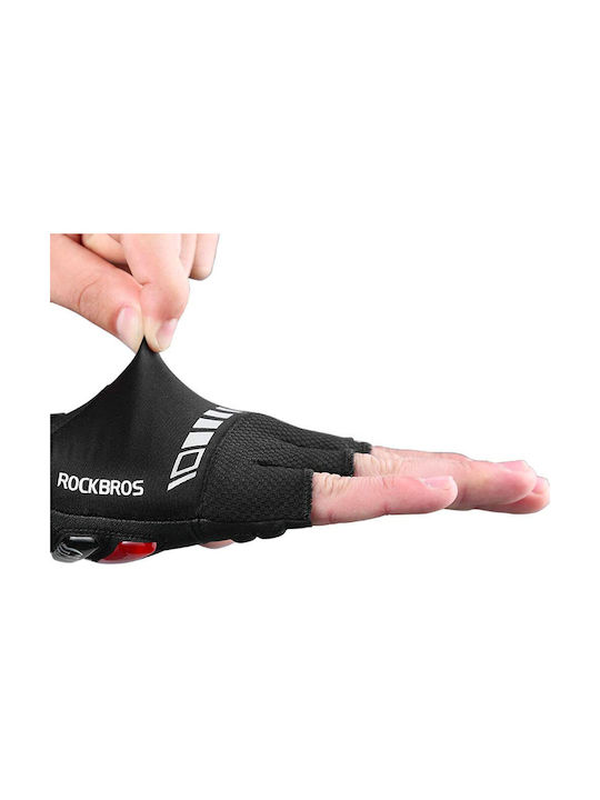 Rockbros Männliche Fahrradhandschuhe mit Gel Schwarz