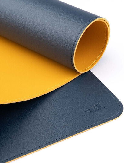 Sax Desk Pad 45x90cm Double-Sided Waterproof Dark Blue-Yellow 700-03