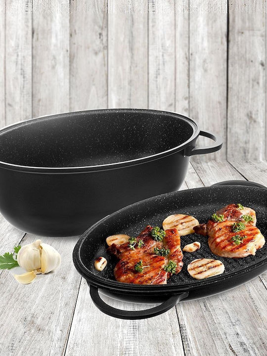 Orion Grande Cast Aluminum Pan with Lid with Non-Stick Interior Coating 19cm
