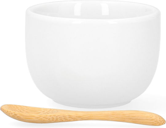 Homla Servierschüssel Rund Keramik Weiß mit Durchmesser 32cm 3Stück