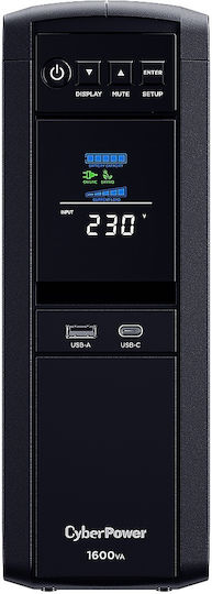 CyberPower CP1600EPFC UK UPS Line-Interactive 1600VA 1000W με 6 Πρίζες