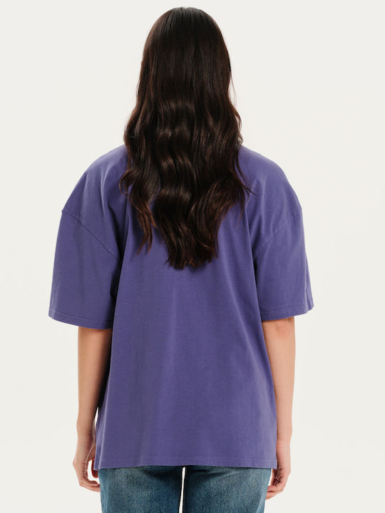 Γυναικείο Oversized T-shirt Μωβ