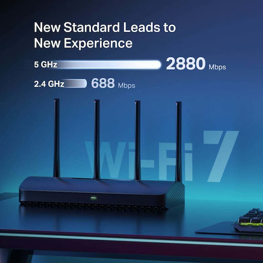 Mercusys MR27BE v1 Ασύρματο Router Wi‑Fi 7 με 2 Θύρες
