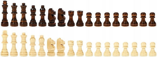 Wooden Checkers & Dice Set for Backgammon Brown / Black 7.62cm