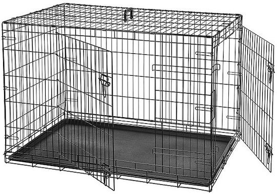 Dog Wire Crate with 2 Doors 107x69x75.5cm