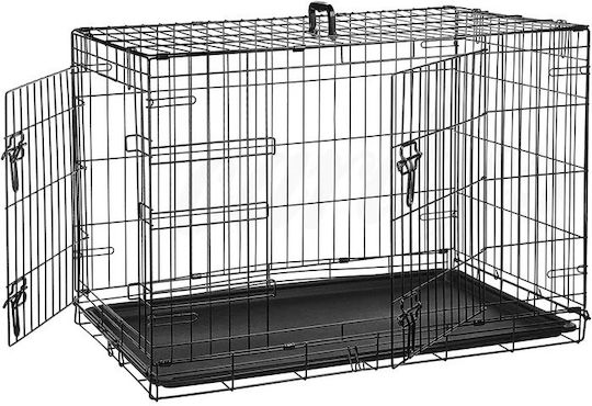 Dog Wire Crate with 2 Doors 107x69x75.5cm