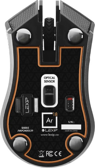 Lexip Ar18 Aero Speed Безжична Геймърска Мишка 4800 DPI Черна