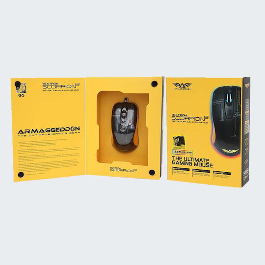 Armaggeddon Scorpion 3 RGB Gaming Ποντίκι 4800 DPI Μαύρο