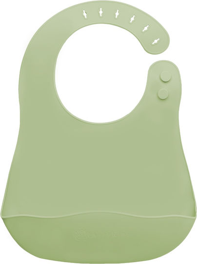 AppeKids Σαλιάρα Σιλικόνης με Τσέπη Raw Green