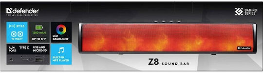 Defender Z8 Boxă Bluetooth 10W Negru