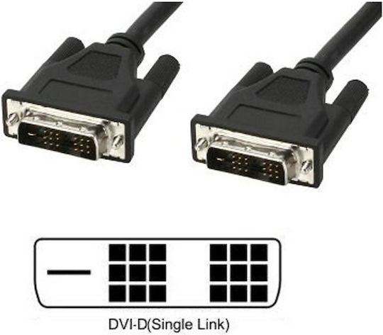 Techly Кабел DVI-D мъжки - DVI-D мъжки 5м Черен (ICOC-DVI-8050)