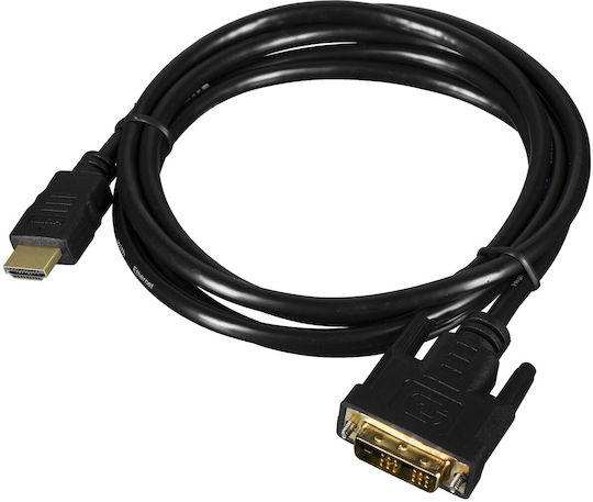 Lanberg Кабел DVI-D мъжки - HDMI мъжки 1.8м Черен (CA-HDDV-10CC-0018-BK)