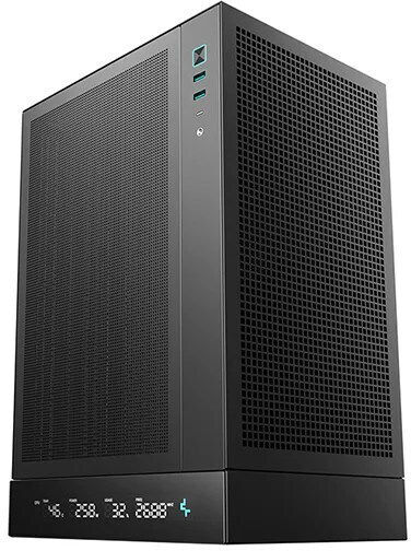 Deepcool CH170 Digital Gaming Mini-Turm Computergehäuse mit Seitenfenster Schwarz