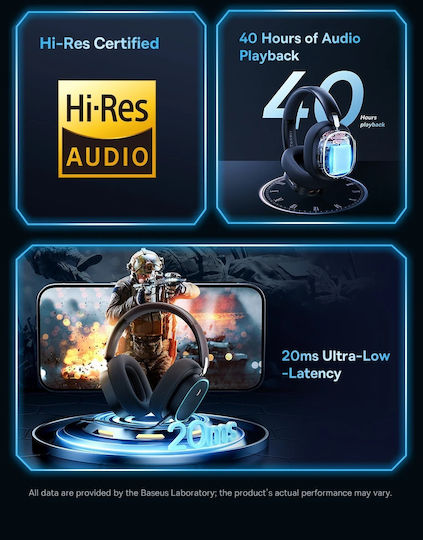 Baseus AeQur GH02 Drahtlos Über Ohr Gaming-Headset mit Bluetooth-Konnektivität für PC