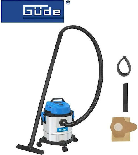 Güde Прахосмукачка За Течности / Твърди 1200W с Неръждаема Стомана Контейнер 12лт