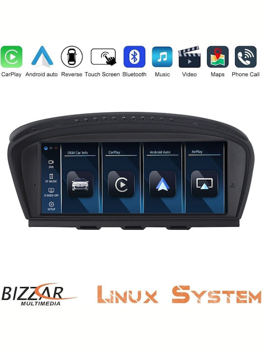 Bizzar Sistem Audio Auto pentru BMW E90 / E60 / E63 2003-2010 (Bluetooth/USB/AUX/WiFi/GPS/Apple-Carplay/Android-Auto) cu Ecran Tactil 6.5"