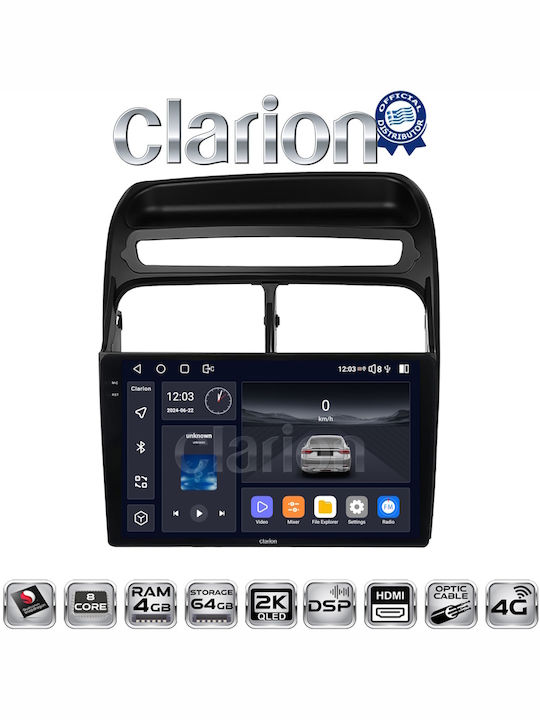 Clarion Sistem Audio Auto pentru Fiat Grande Punto / Linia 2005-2012 (Bluetooth/USB/WiFi/GPS/Apple-Carplay/Android-Auto)