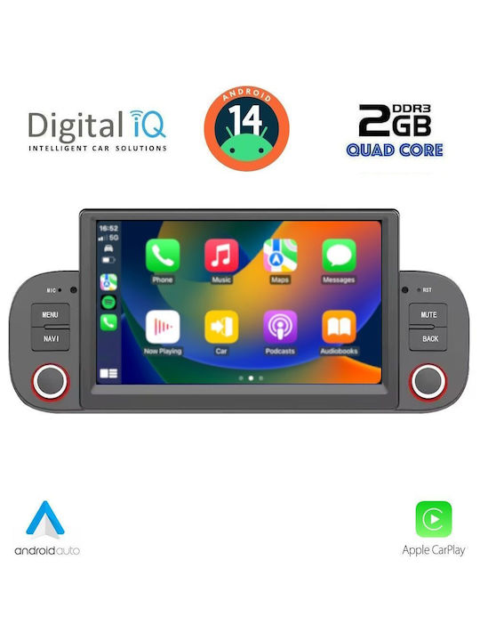 Digital IQ Car Audio System for Fiat Panda 2012-2021 (Bluetooth/USB/AUX/WiFi/GPS/Apple-Carplay/Android-Auto) with Touch Screen 7"
