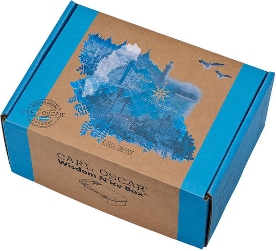 Carl Oscar Wisdom N'ice Box Πλαστικό Παιδικό Σετ Φαγητού 0.9lt Τιρκουάζ 17 x 12.5 x 8εκ.