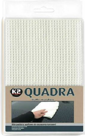 K2 Quadra Cloth Microfiber Drying for Body Car 320gsm White 90x60cm