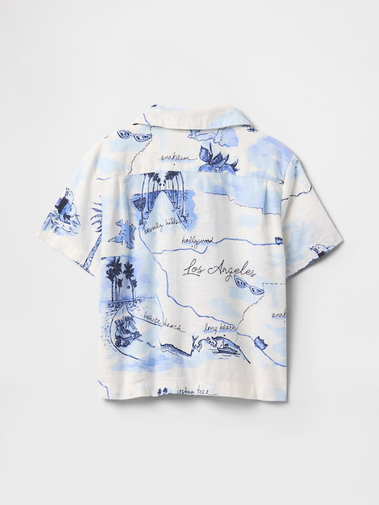 Copii Cămașă Cu mânecă scurtă In Shirting Blue