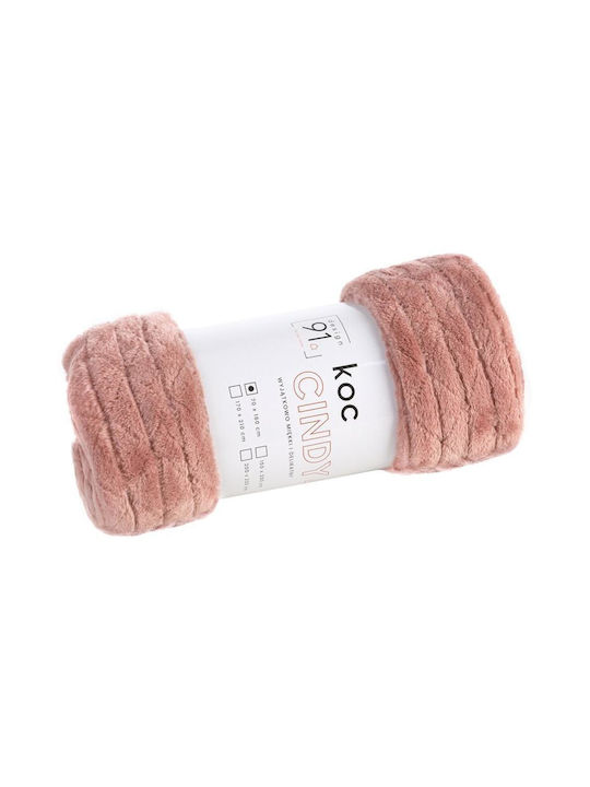 Eurofirany Cindy Κουβέρτα Fleece Μονή 150x200εκ. Pink