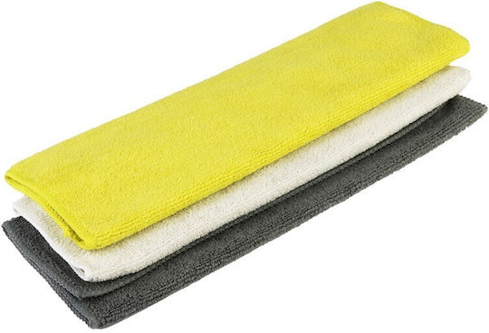 CarMotion Кърпи Микрофибърни Полиране за Body Автомобил 260gsm Жълт 33x33cm 3бр
