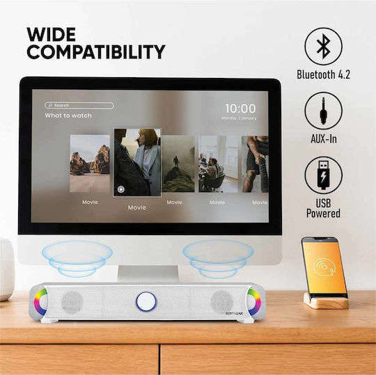 Sonic Gear BT300 Soundbar 3.6W 2.0 Bluetooth Μαύρο
