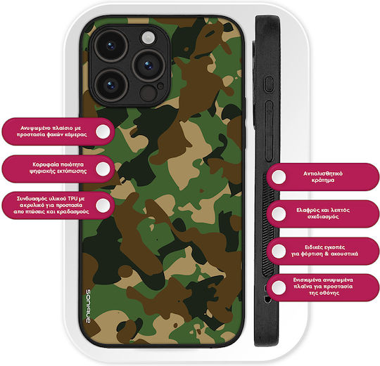 Sonique Camouflage Army Series Case for Oppo Find X5 Pro 5G Green