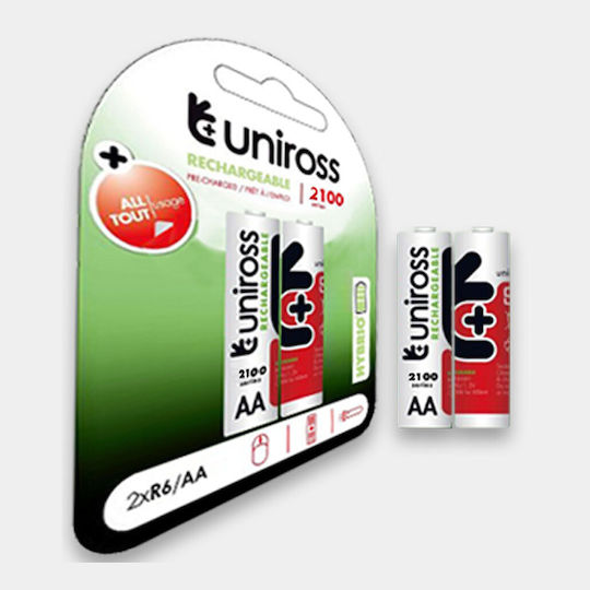 Uniross Hybrio Baterii Reîncărcabile AA Ni-MH 2100mAh 1.2V 2buc