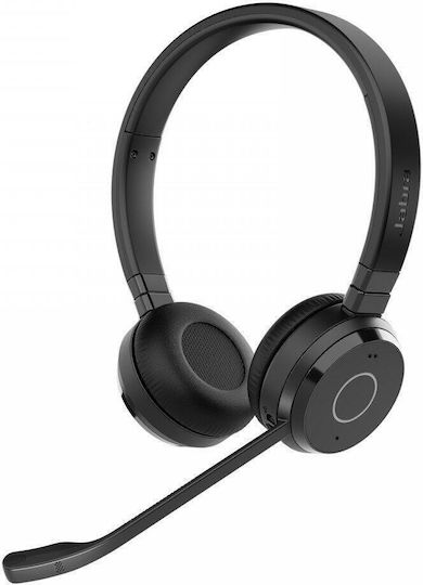 Jabra Evolve 65 TE Ασύρματα On Ear Multimedia Ακουστικά με μικρόφωνο και σύνδεση Bluetooth / USB-A