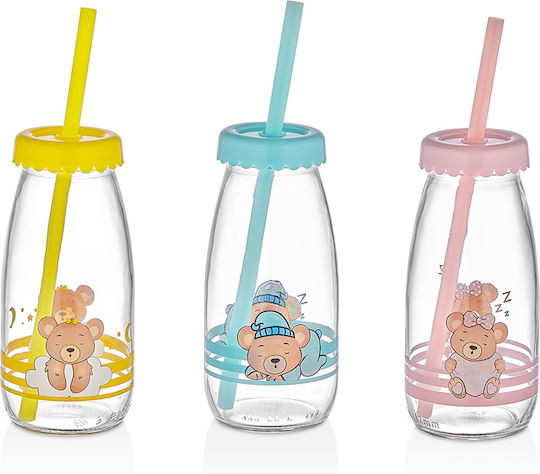 Viosarp Glass Water made of Glass with straw 250ml